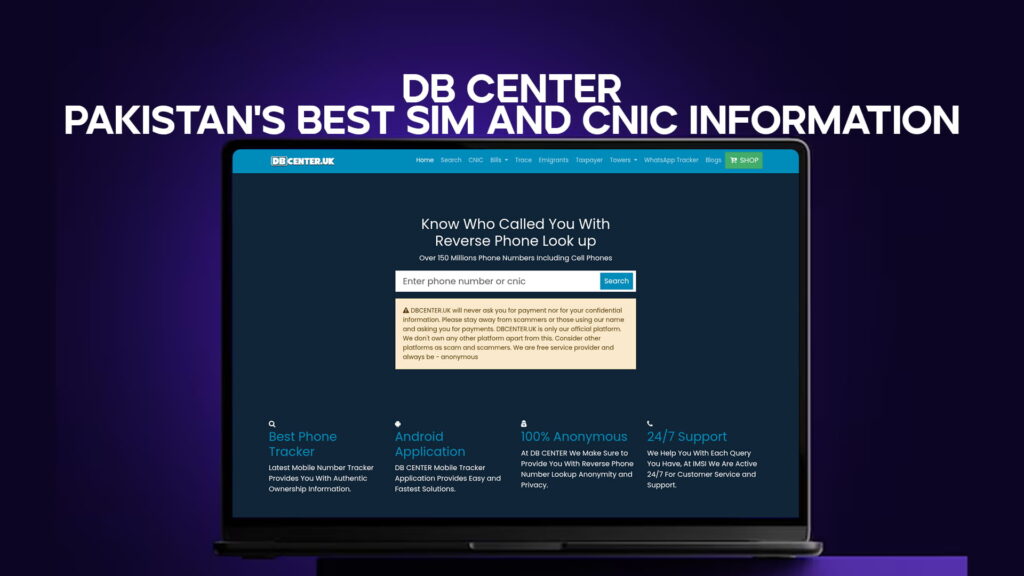 DB Center - Pakistan's Best SIM And CNIC Information